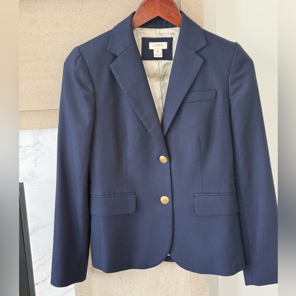 J Crew Navy Blazer 00 - Nearly Brand New